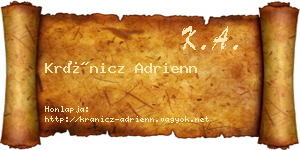 Kránicz Adrienn névjegykártya
