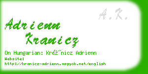adrienn kranicz business card